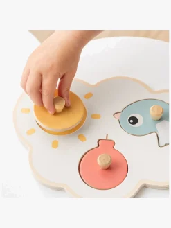 DoneByDeer Spil & Puslespil-Done By Deer First Peg Happy Clouds Puslespil, Color mix