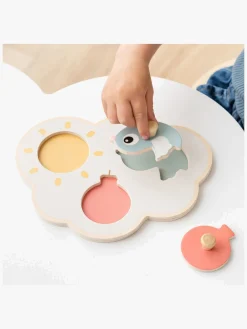 DoneByDeer Spil & Puslespil-Done By Deer First Peg Happy Clouds Puslespil, Color mix