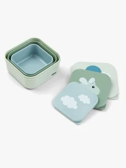 DoneByDeer Spisetid-Done By Deer Happy Clouds Snack Boxes 3-pak, Grøn