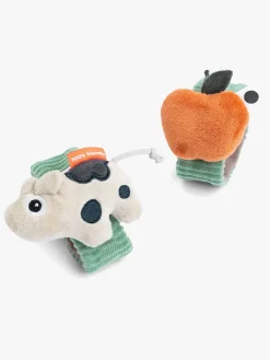 Babylegetøj|DoneByDeer Done By Deer Håndledsrangle 2-pak, Dotti Green Grøn/Hvid/Orange