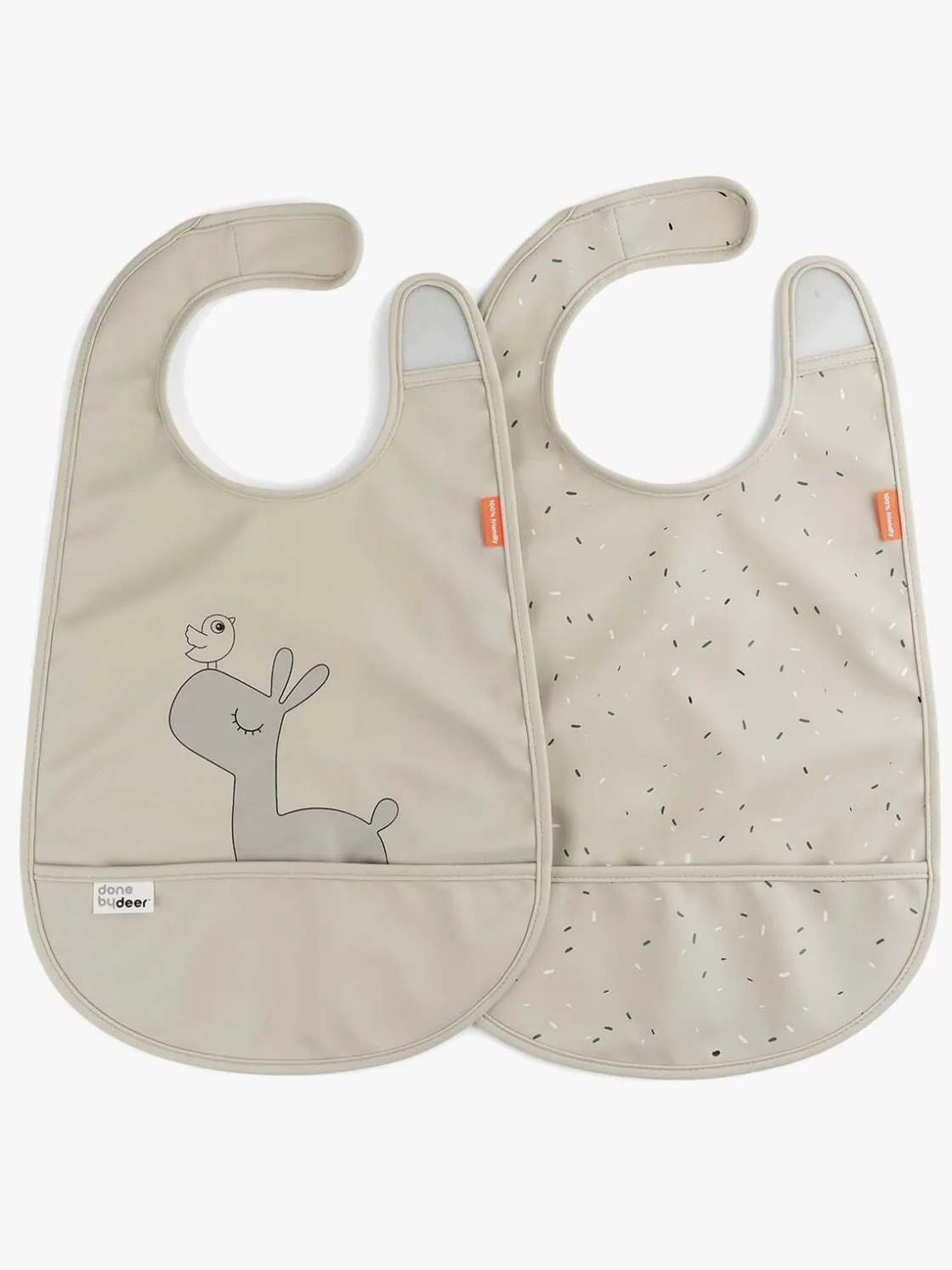 Spisetid|DoneByDeer Done By Deer Lalee 2-pak Hagesmæk, Sand Flerfarvet