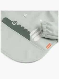 Spisetid|DoneByDeer Done By Deer  Langærmet Hagesmæk med Lomme Croco, Green Grøn