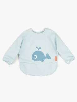 Spisetid|DoneByDeer Done By Deer  Langærmet Hagesmæk med Lomme Wally, Blue Blå