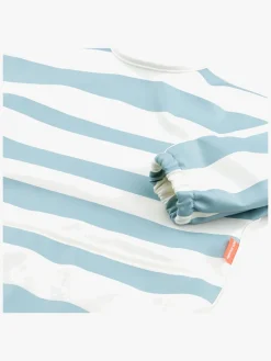 Spisetid|DoneByDeer Done By Deer Langærmet Hagesmæk, Stripes Blue Blå