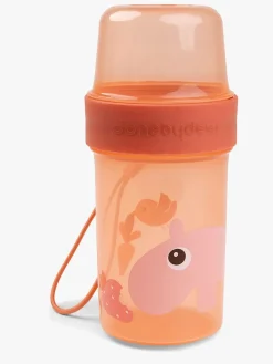 Spisetid|DoneByDeer Done By Deer Ozzo To Go Two-Way Snackbeholder, Papaya Orange