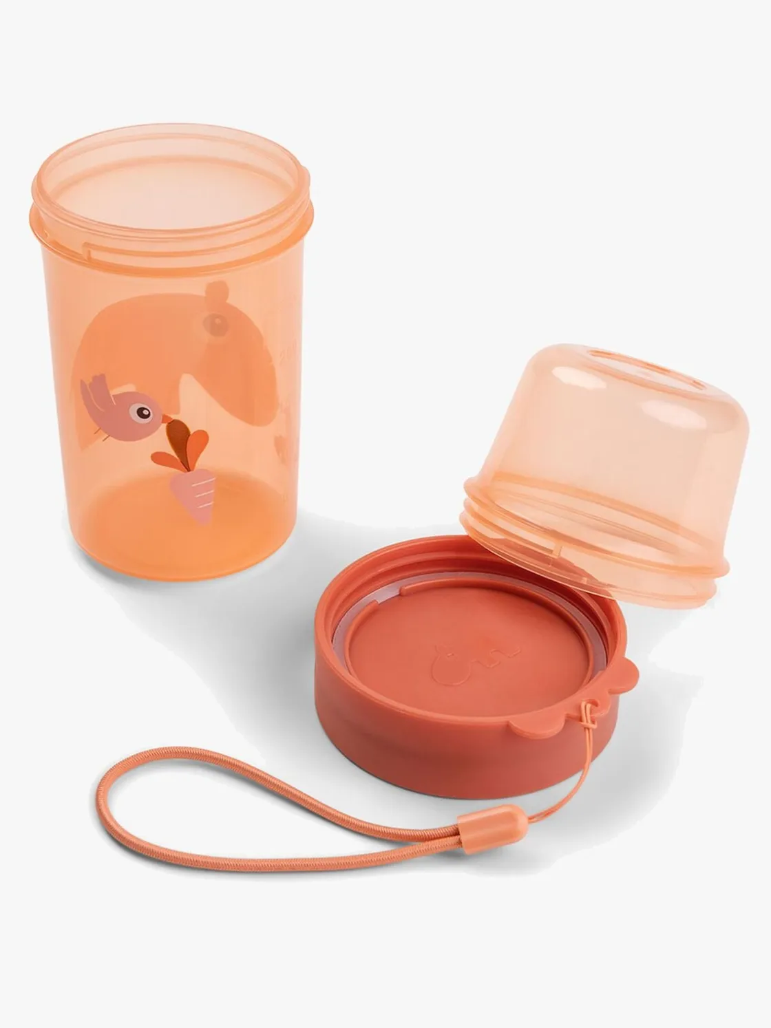 Spisetid|DoneByDeer Done By Deer Ozzo To Go Two-Way Snackbeholder, Papaya Orange