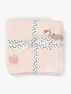 Stofbleer, Nusseklude & Babytæpper|DoneByDeer Done By Deer Playground Tæppe/ Stofble i Musselin 2-pak, Powder Lyserød