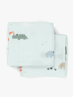 Stofbleer, Nusseklude & Babytæpper|DoneByDeer Done By Deer Playground Tæppe/ Stofble i Musselin 2-pak, Blue Blå