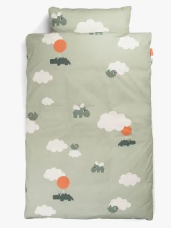 Sengetøj|DoneByDeer Done By Deer Sengesæt Tremmeseng 100x130 Happy Clouds, Grøn Grøn