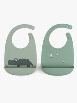 Spisetid|DoneByDeer Done By Deer Silikone Hagesmæk 2-Pak, Green Grøn