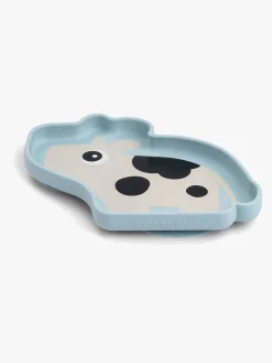 DoneByDeer Spisetid-Done By Deer Stick & Stay Silikonetallerken, Dotti Blue