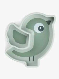 DoneByDeer Spisetid-Done By Deer Stick & Stay Silikonetallerken Birdee, Green