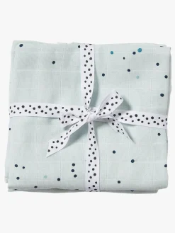 Interiør|DoneByDeer Done By Deer Stofble Dreamy Dots 120x120 2-pak, Blue Blå