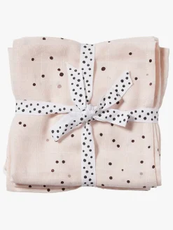 Stofbleer, Nusseklude & Babytæpper|DoneByDeer Done By Deer Stofble Dreamy Dots 2-pak, Powder Lyserød