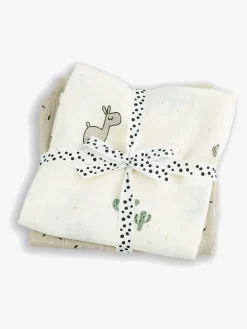 Stofbleer, Nusseklude & Babytæpper|DoneByDeer Done By Deer Stofble Lalee 2-pak, Sand Hvid