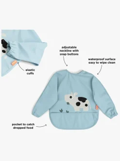 Spisetid|DoneByDeer Done By Deer Tiny Farm  Langærmet Hagesmæk med Lomme, Blue Blå