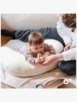 Doomoo Amning- Amme- & Graviditetspude 2-i-1, Quilt Creme Blomma