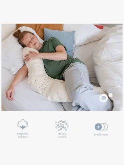 Doomoo Amning- Amme- & Graviditetspude 2-i-1, Quilt Creme Blomma