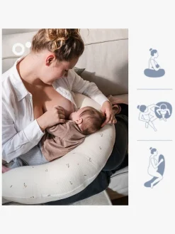 Doomoo Amning- Amme- & Graviditetspude 2-i-1, Quilt Creme Blomma