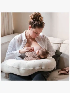 Doomoo Amning- Amme- & Graviditetspude 2-i-1, Quilt Creme Blomma