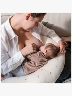 Doomoo Amning- Amme- & Graviditetspude 2-i-1, Quilt Creme Blomma