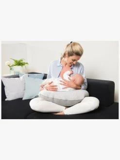 Amning|Doomoo Ammepude Softy Stribet, Lysegrå Grå/Hvid