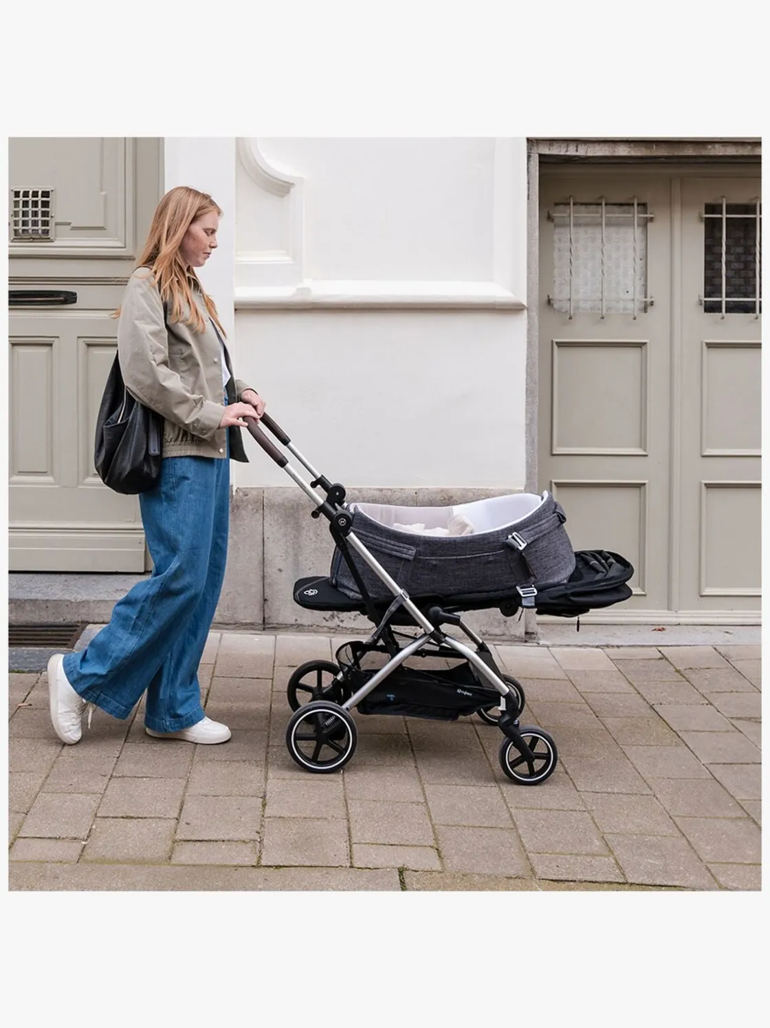 Børnesenge & Tilbehør|Doomoo Babynest/lift 3-i-1, Grå