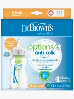 Spisetid|DrBrown Dr. Brown's Options+ Bred Hals Sutteflaske 270 ml 3-pak