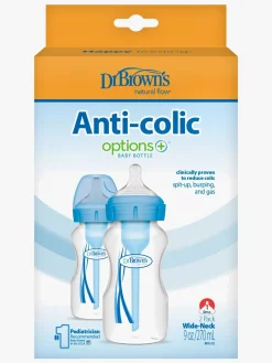 Spisetid|DrBrown Dr. Brown's Options+ Bred Hals Sutteflasker 270 ml 2-pak, Blå Blå