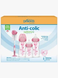 Spisetid|DrBrown Dr. Brown's Wide Neck Options+ Gavesæt, Pink Lyserød