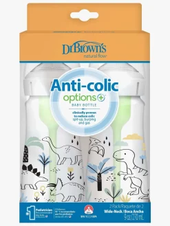 Spisetid|DrBrown Dr. Brown's WideNeck Options+ Sutteflasker 270 ml 2-Pak, Hvid