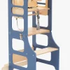Børn DuckWoodworks Børnemøbler-Duck Woodworks 3-i-1 Sammenklappeligt Læringstårn med Højstol, Blå