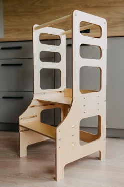 Børnemøbler|DuckWoodworks Duck Woodworks Justerbart Læringstårn, Natur