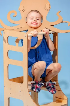 Børnemøbler|DuckWoodworks Duck Woodworks Justerbart Læringstårn, Natur