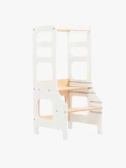 Børnemøbler|DuckWoodworks Duck Woodworks Justerbart Læringstårn, Hvid