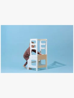 Børnemøbler|DuckWoodworks Duck Woodworks Justerbart Læringstårn, Hvid