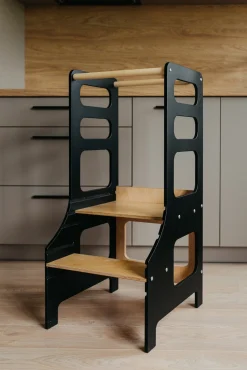 Børn DuckWoodworks Børnemøbler-Duck Woodworks Justerbart Læringstårn, Sort