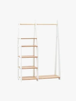 Børnemøbler|DuckWoodworks Duck Woodworks Knagerække med Hylder, Hvid