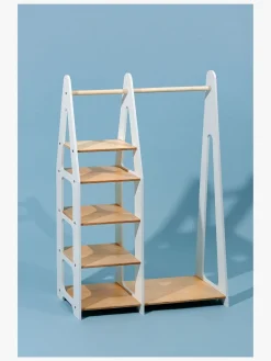 Børnemøbler|DuckWoodworks Duck Woodworks Knagerække med Hylder, Hvid