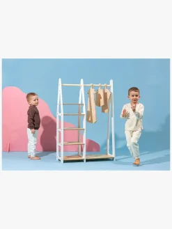 Børnemøbler|DuckWoodworks Duck Woodworks Knagerække med Hylder, Hvid