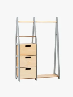 Børn DuckWoodworks Børnemøbler-Duck Woodworks Knagerække med Skuffer, Grå