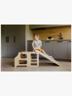 Børn DuckWoodworks Børnemøbler-Duck Woodworks Rutsjebane til Sammenklappeligt Læringstårn, Natur