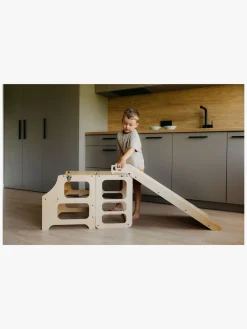 Børn DuckWoodworks Børnemøbler-Duck Woodworks Rutsjebane til Sammenklappeligt Læringstårn, Natur