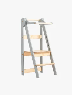 Børnemøbler|DuckWoodworks Duck Woodworks Sammenklappeligt Læringstårn, Grå