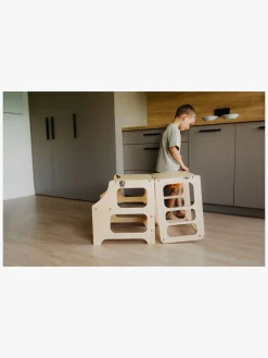 Børnemøbler|DuckWoodworks Duck Woodworks Sammenklappeligt Læringstårn, Natur