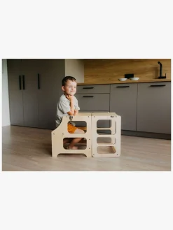 Børnemøbler|DuckWoodworks Duck Woodworks Sammenklappeligt Læringstårn, Natur