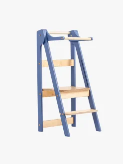 Børnemøbler|DuckWoodworks Duck Woodworks Sammenklappeligt Læringstårn, Blå