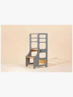 Børnemøbler|DuckWoodworks Duck Woodworks Sammenklappeligt Læringstårn, Grå