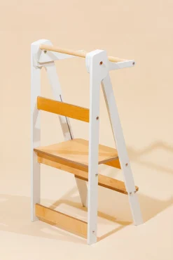 Børn DuckWoodworks Børnemøbler-Duck Woodworks Sammenklappeligt Læringstårn, Hvid