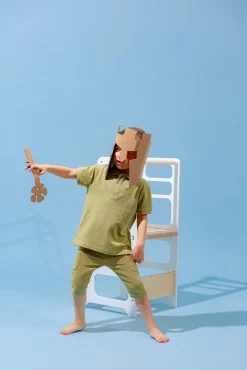 Børn DuckWoodworks Børnemøbler-Duck Woodworks Sammenklappeligt Læringstårn, Hvid